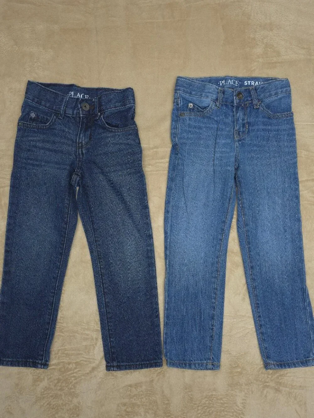 The Children Place Straight Jeans Size 5S Lot of 2 Blue Denim Boys 100% Cotton